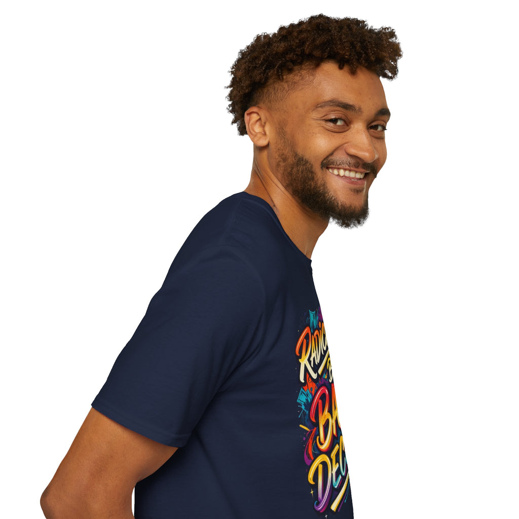 Radicalized by Basic Decency T-Shirt Colorful Graffiti Typography