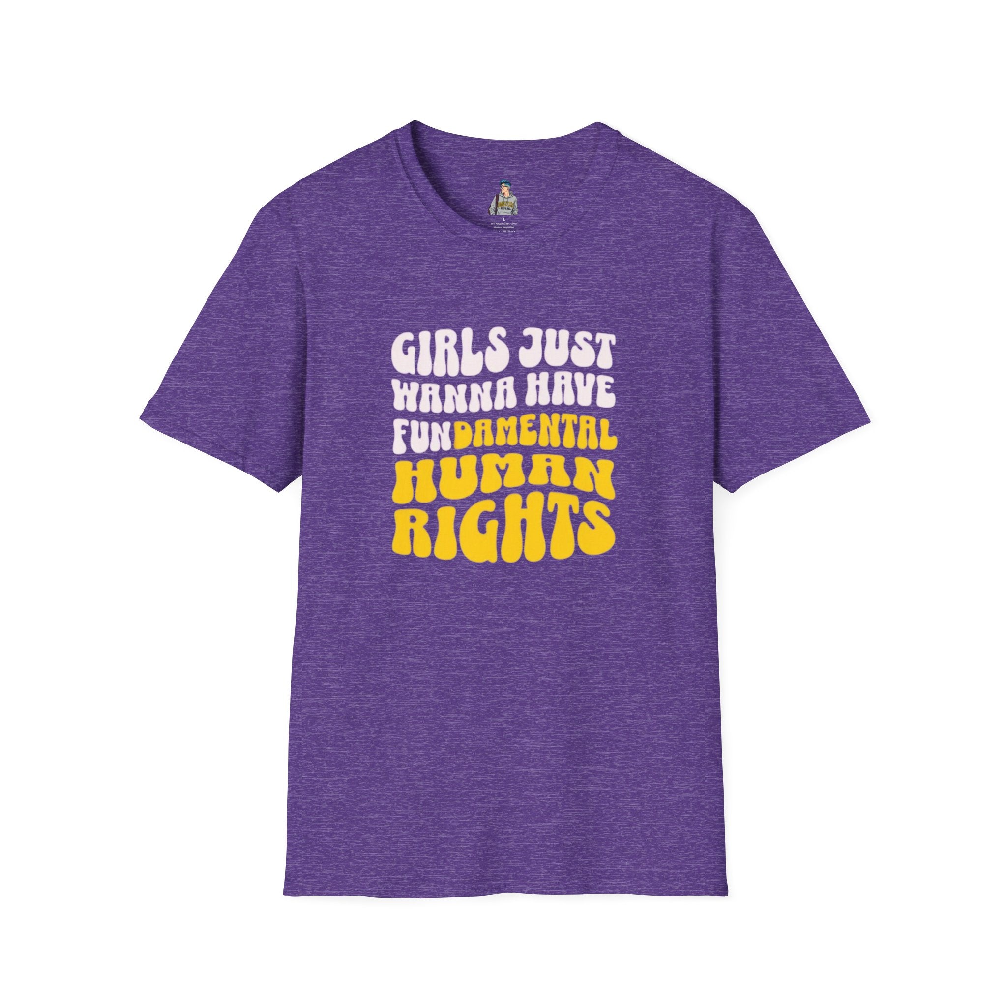 Girls Just Wanna Have Fundamental Human Rights Unisex Softstyle T-Shirt - EqualiTees.Me