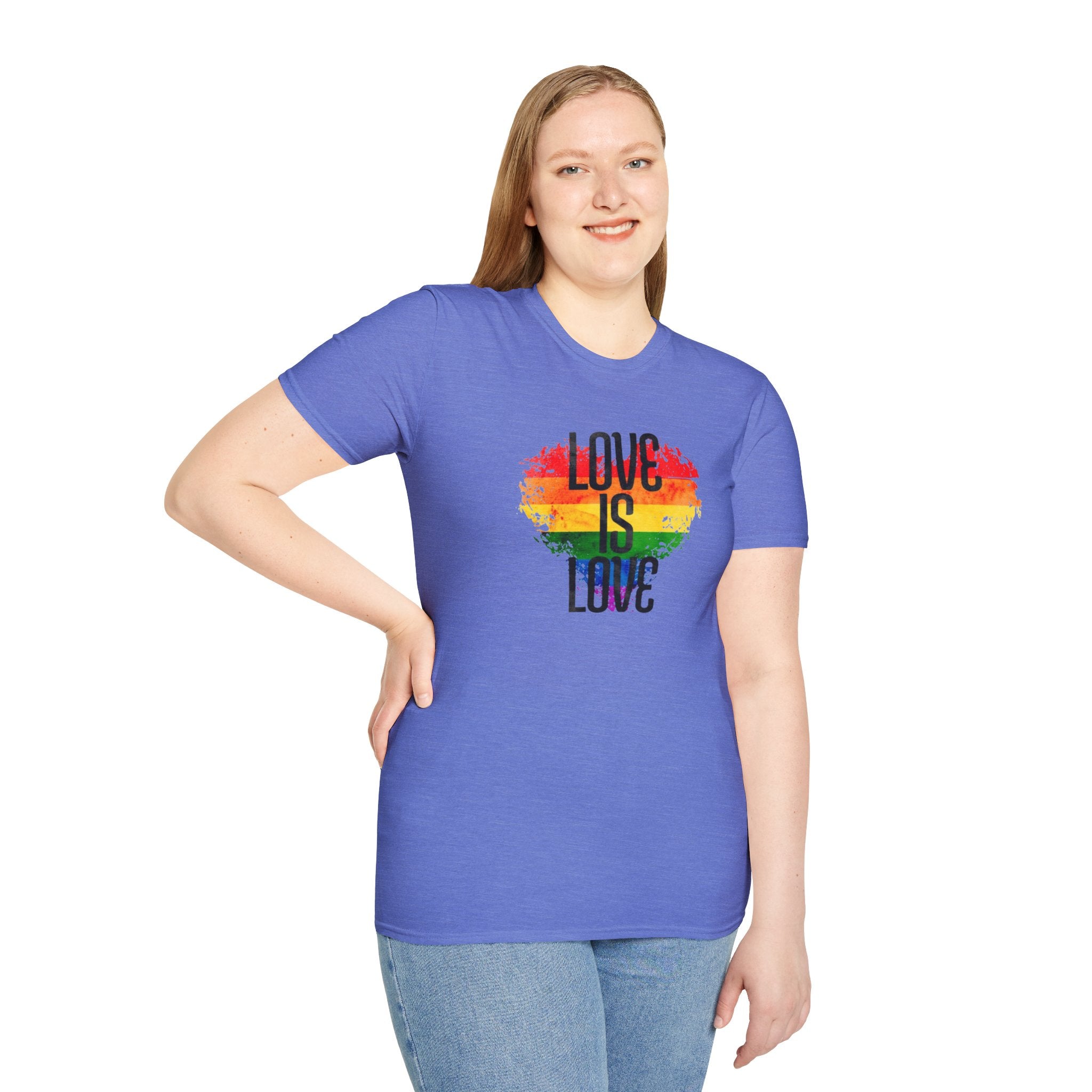 Pride Love Is Love Unisex Softstyle T-Shirt - EqualiTees.Me