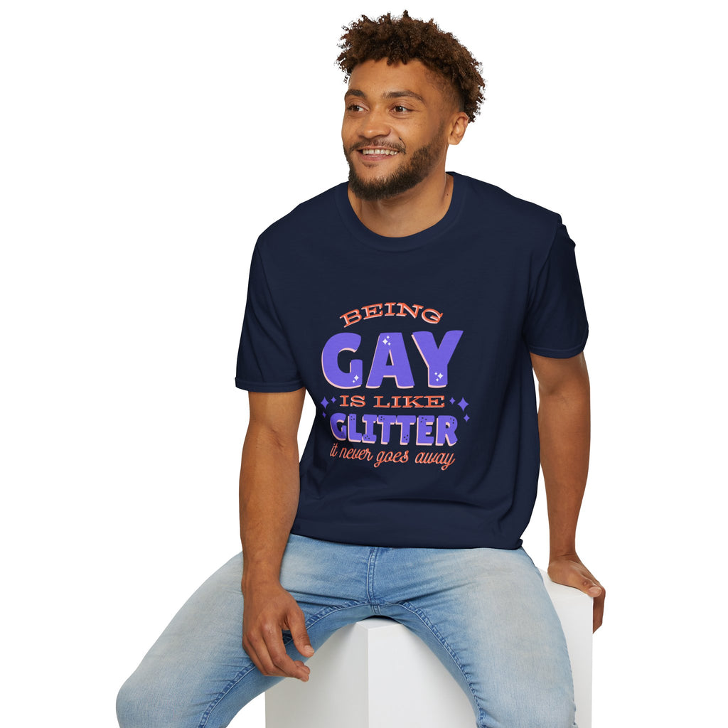 Being Gay Is Like Glitter Pride Tree Las Vegas T-Shirt