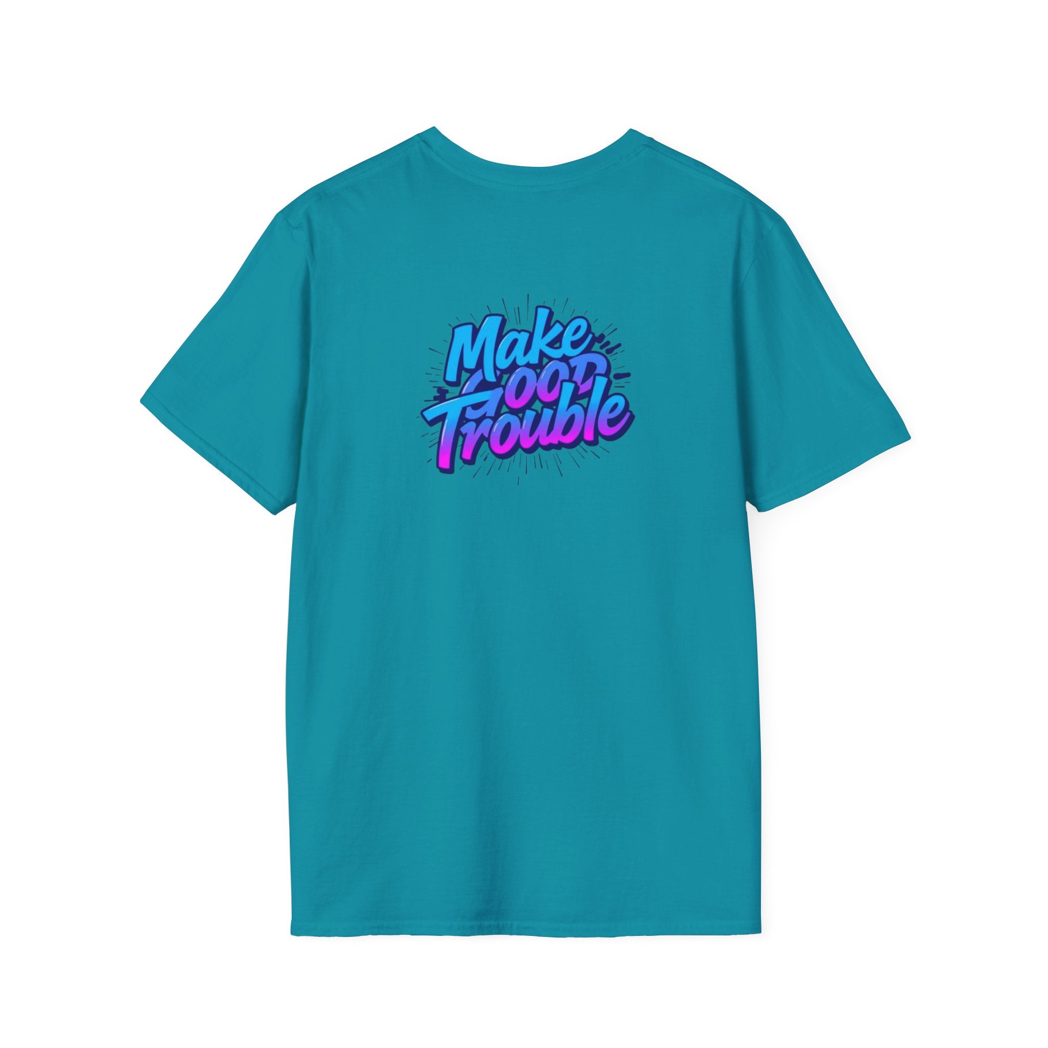 Make Good Trouble Blue Graphic Unisex T-Shirt - Fun & Bold Design for Everyday Wear