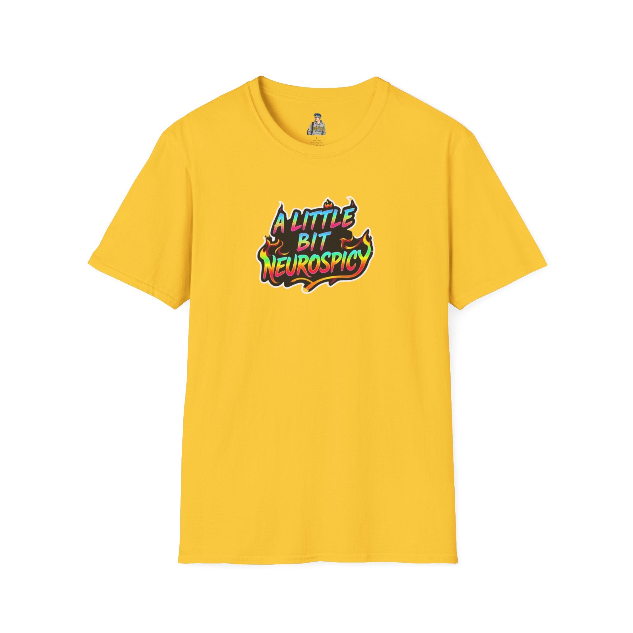 A Little Bit Neurospicy Unisex Softstyle T-Shirt - Fun & Quirky Graphic Tee for Neurodivergent Awareness