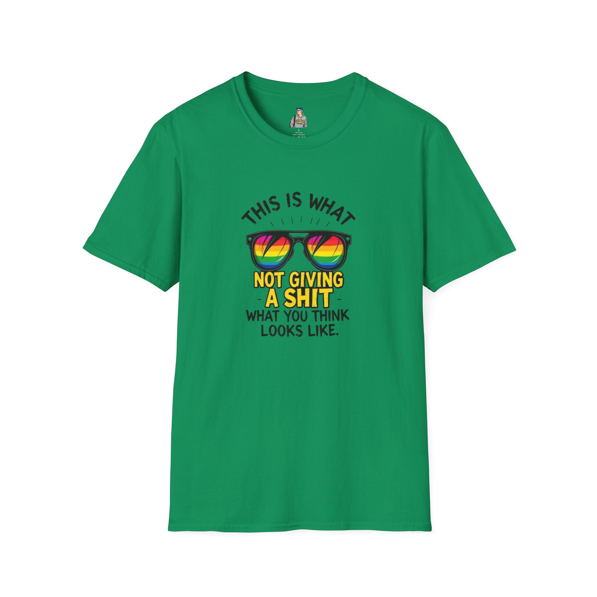 Pride Sunglasses Unisex T-Shirt - 'This Is What Not Giving a Sh*t What You Think Looks Like'