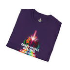 Queer Pride Unisex Softstyle T-Shirt - "Queer People Belong Everywhere"