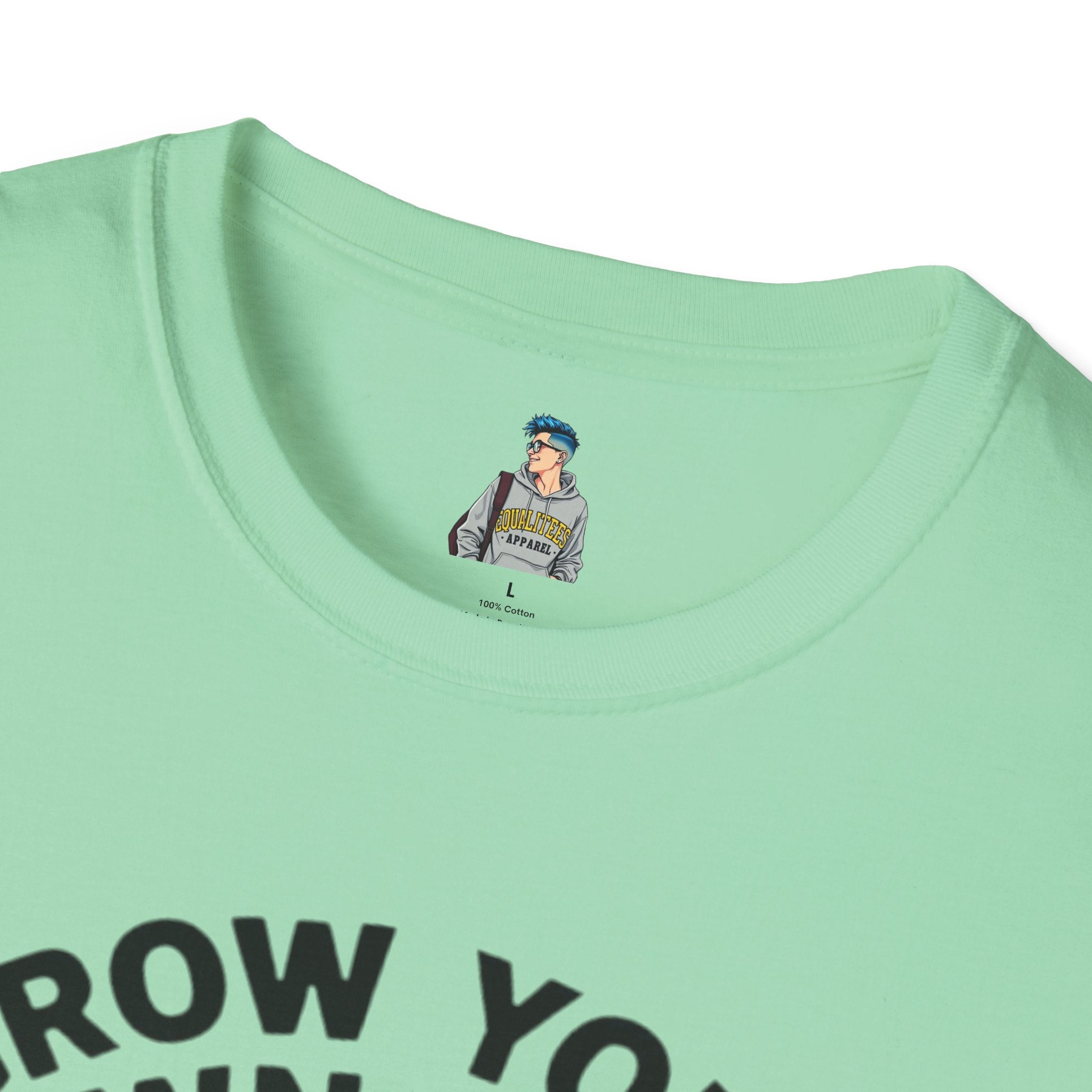 Unisex Softstyle T-Shirt - 'Grow Your Own Way' Floral Design for Queer Pride
