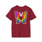Rainbow Butterfly Cocoon Pride T-Shirt | Unisex Softstyle Tee