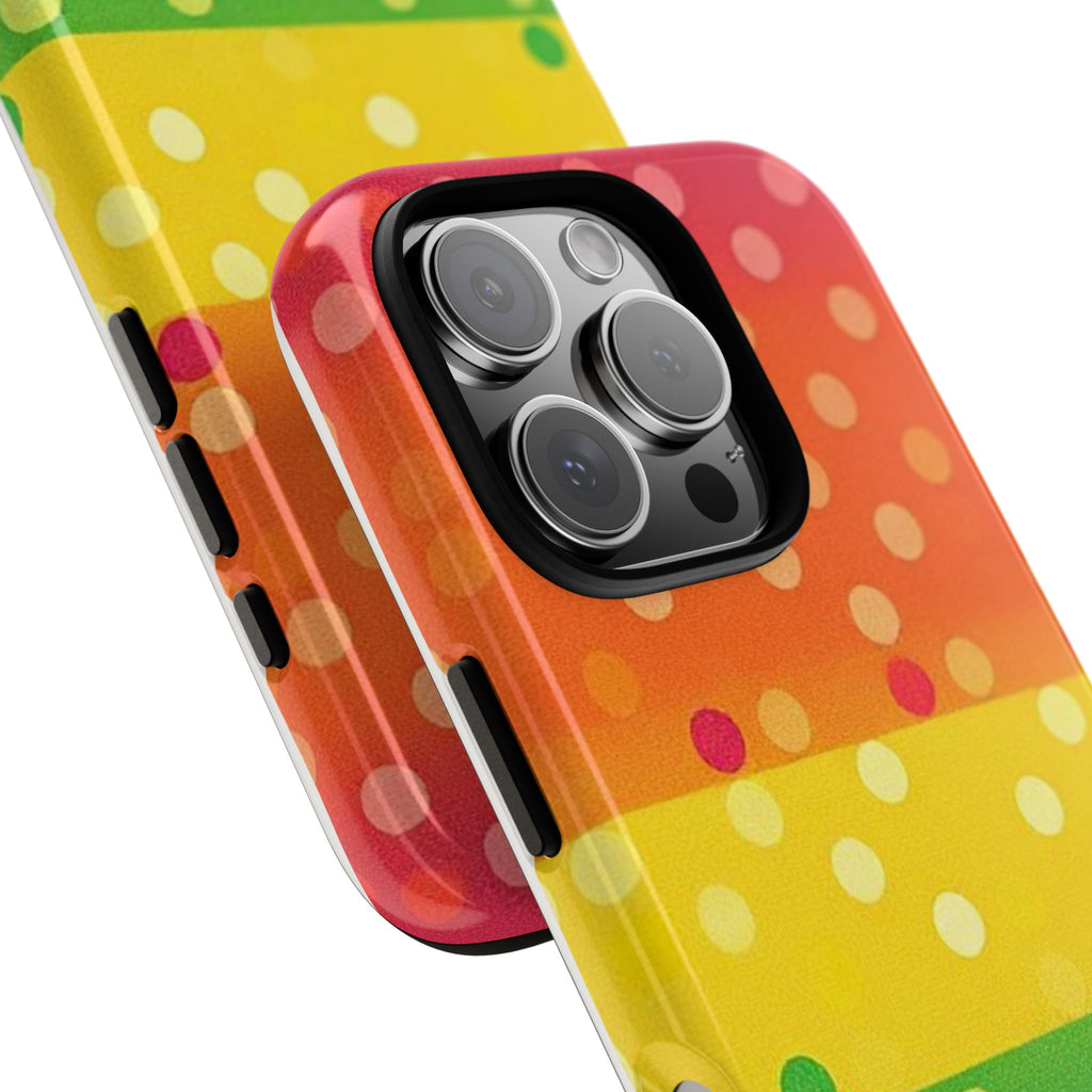 Rainbow Polka Dot Tough Phone Case for iPhone