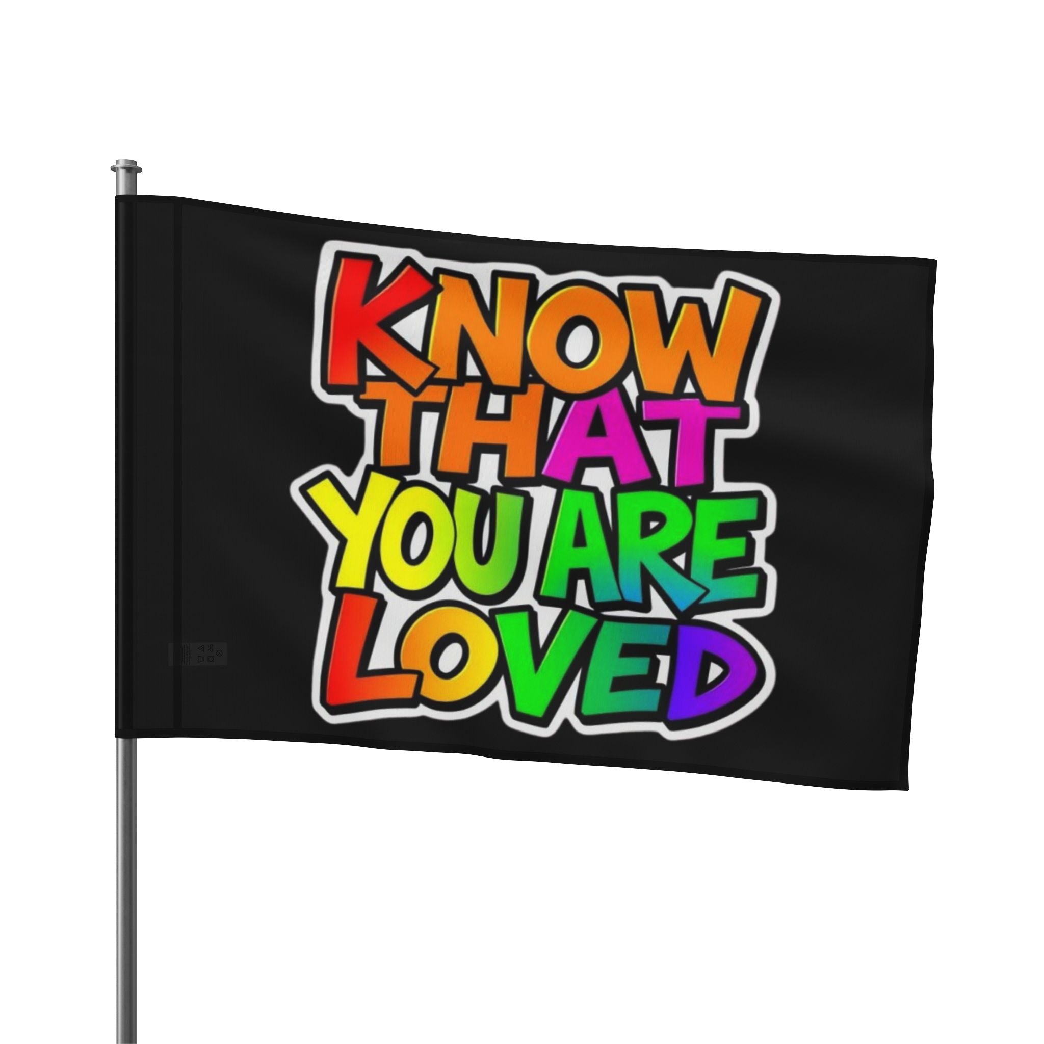 Know That You Are Loved Rainbow Colors - Aesthetic LGBTQ+ Banner for Celebration & Home Decor