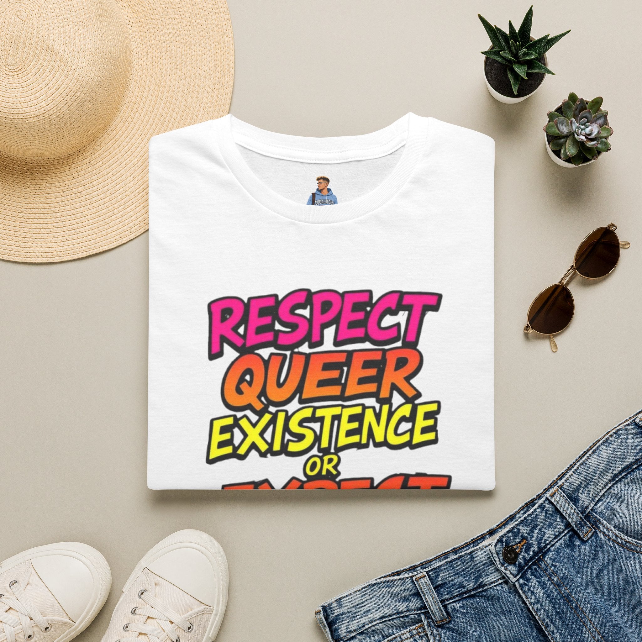 Respect Queer Existence or Expect Queer Resistance T-Shirt