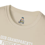 Unisex Softstyle T-Shirt: 'Our Grandparents Fought Fascists' Patriotic Tee