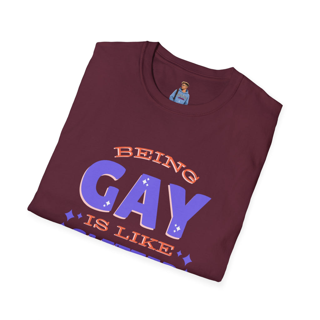 Being Gay Is Like Glitter Pride Tree Las Vegas T-Shirt