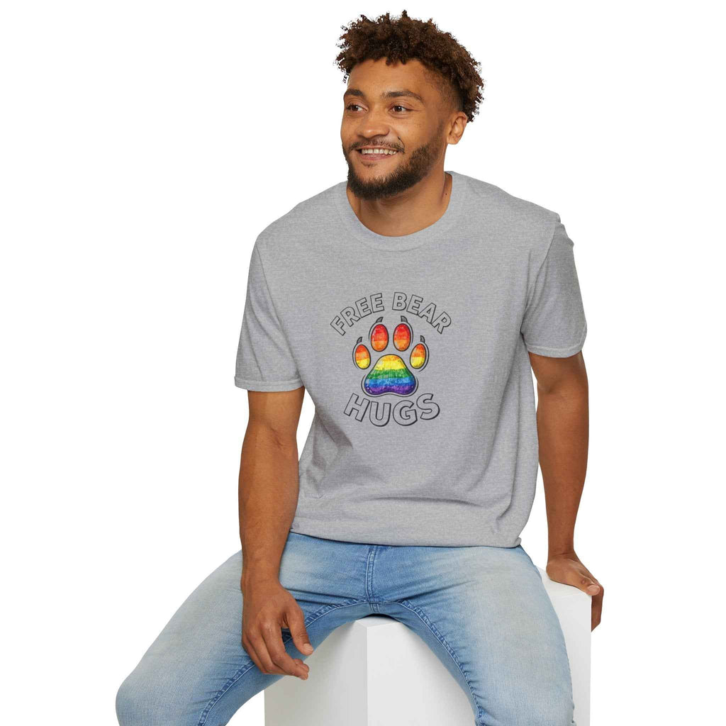 Free Bear Hugs Rainbow Paw T-Shirt