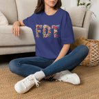FDT Bold Floral Typography T-Shirt