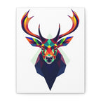 Colorful Elk Art Print - Modern Geometric Canvas Wall Decor