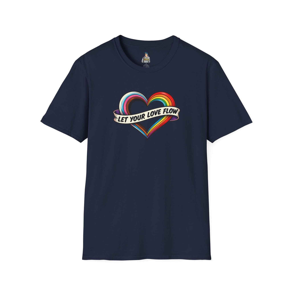 Let Your Love Flow Rainbow Heart T-Shirt