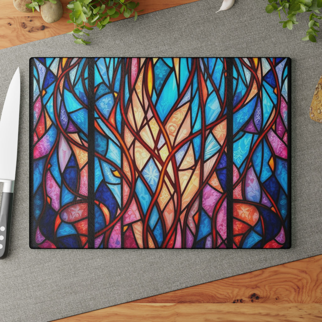 Stained Glass Cutting Board - Vibrant Kitchen Decor for Home Chefs