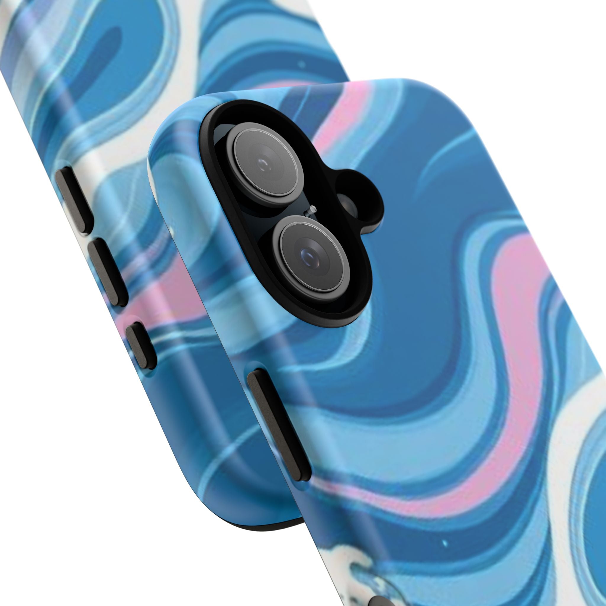 Blue & Pink Swirl Tough Case for iPhone