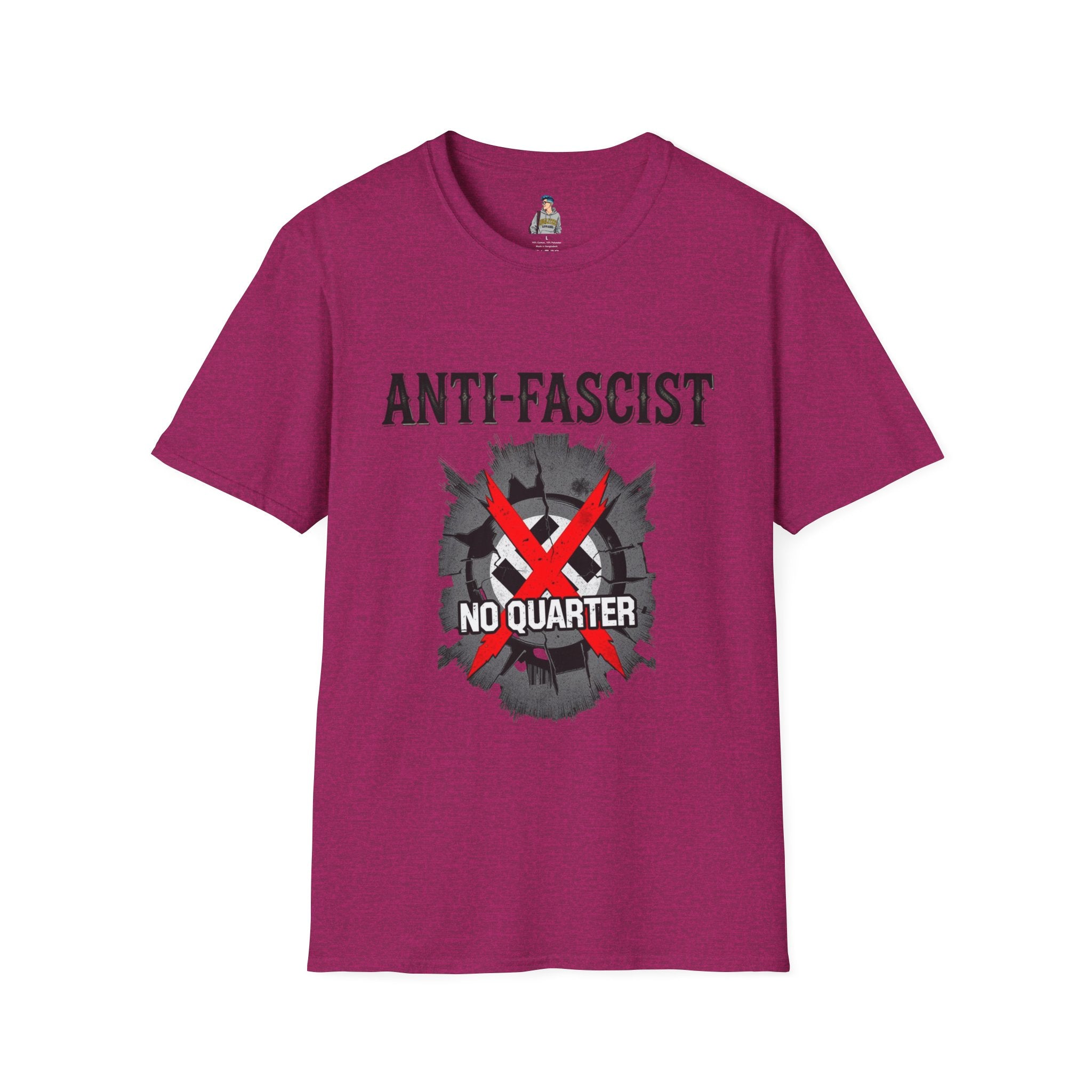 Anti-Fascist T-Shirt — Front "ANTI-FASCIST" / Back "You’re Either Anti, Or You’re Fa."