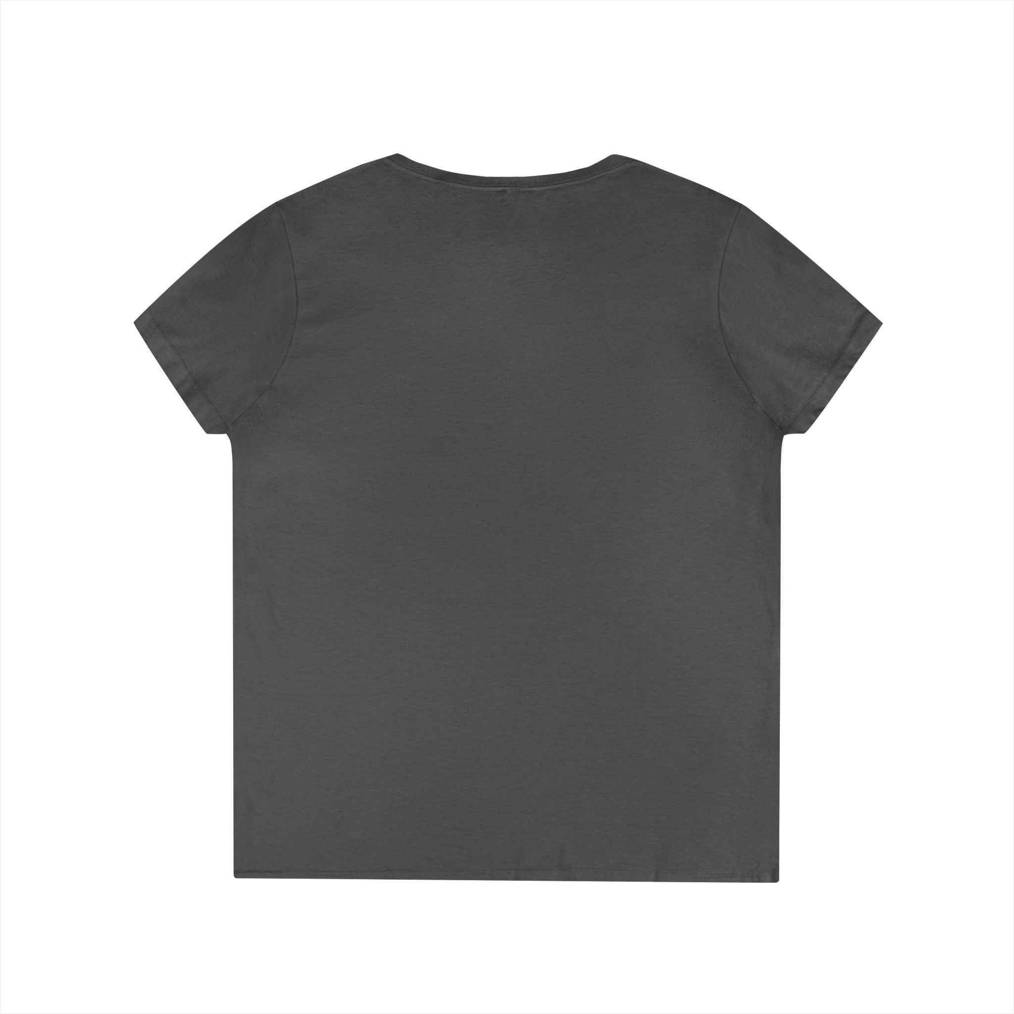 Floral Initials 'FDT' Ladies' V-Neck Tee — Colorful Botanical Monogram Shirt