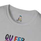 Queer Pride Unisex Softstyle T-Shirt - "Queer People Belong Everywhere"