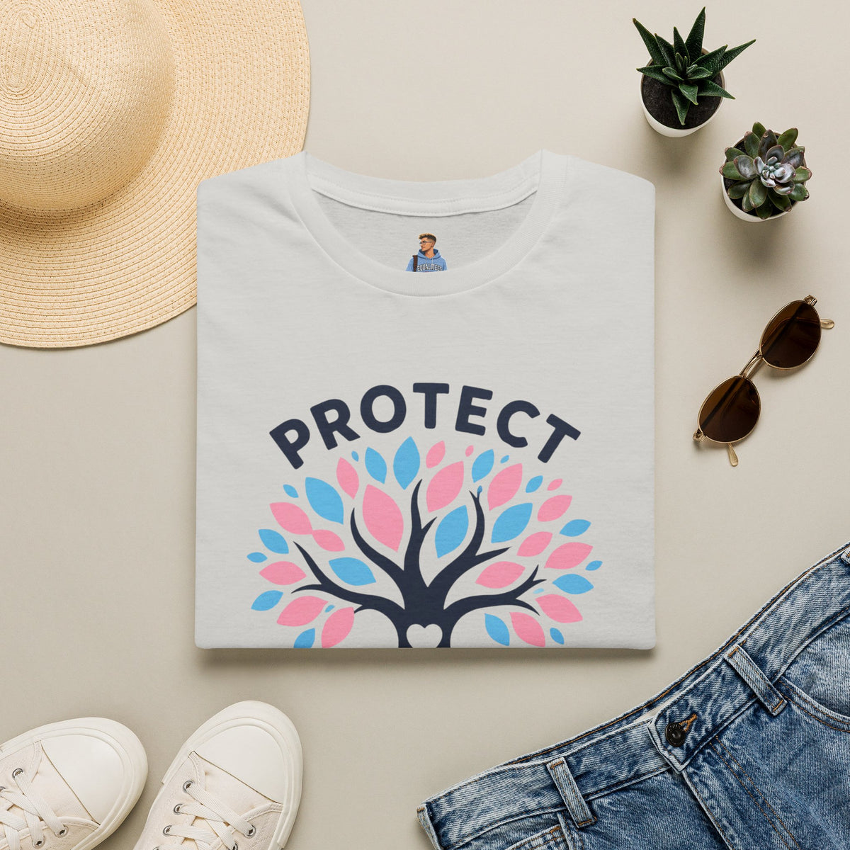 Protect Trans Kids Pride Tree Las Vegas T-Shirt