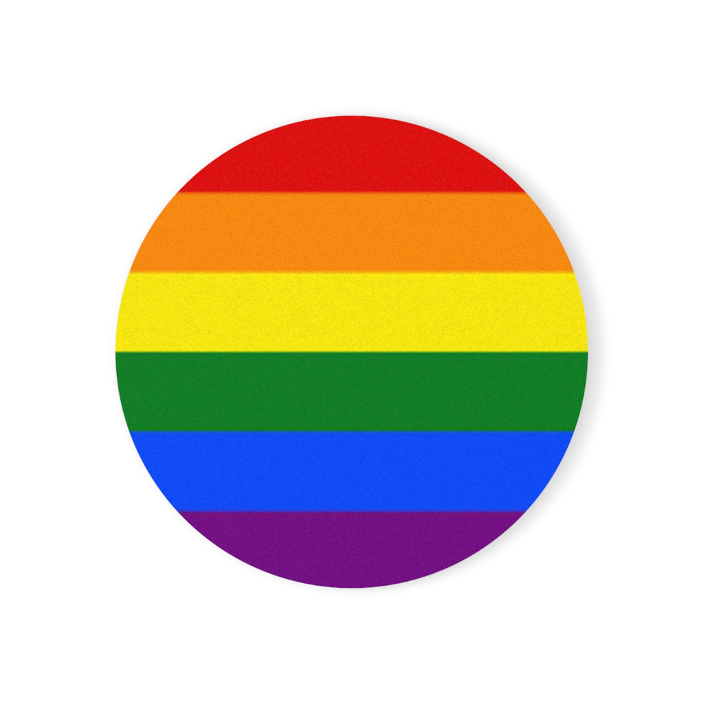 Pride Rainbow Cork Back Coaster – Celebrate Love & Equality