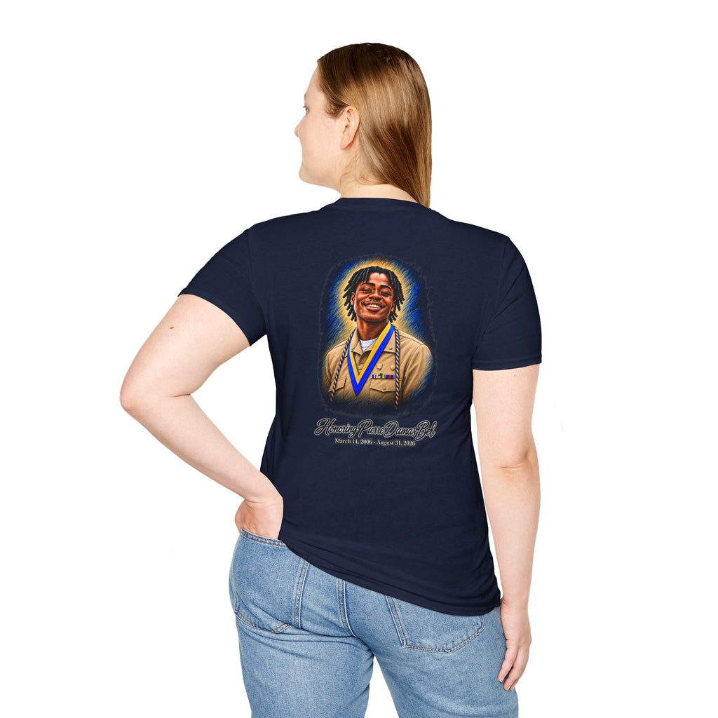 Portrait Front and Back - In Memory of Pierre Damas Bel T-Shirt