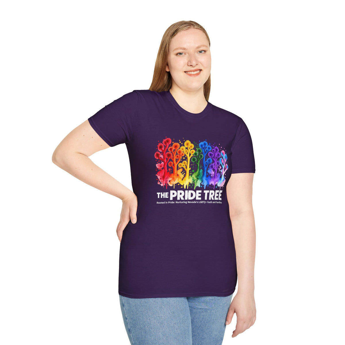 Pride Tree Las Vegas White Text T-shirt