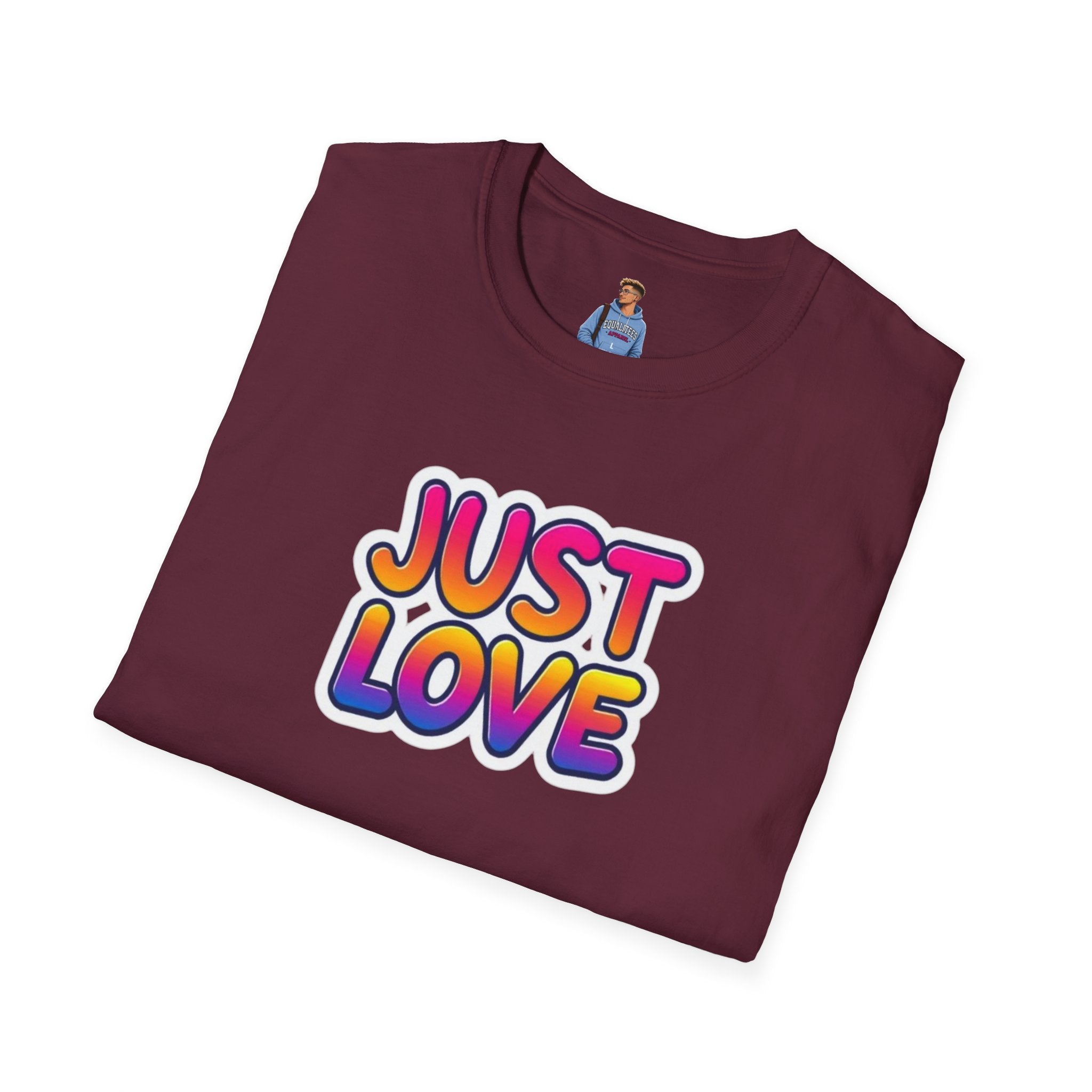 Just Love Unisex Softstyle T-Shirt | Perfect for Pride, Anniversaries, and Everyday Wear