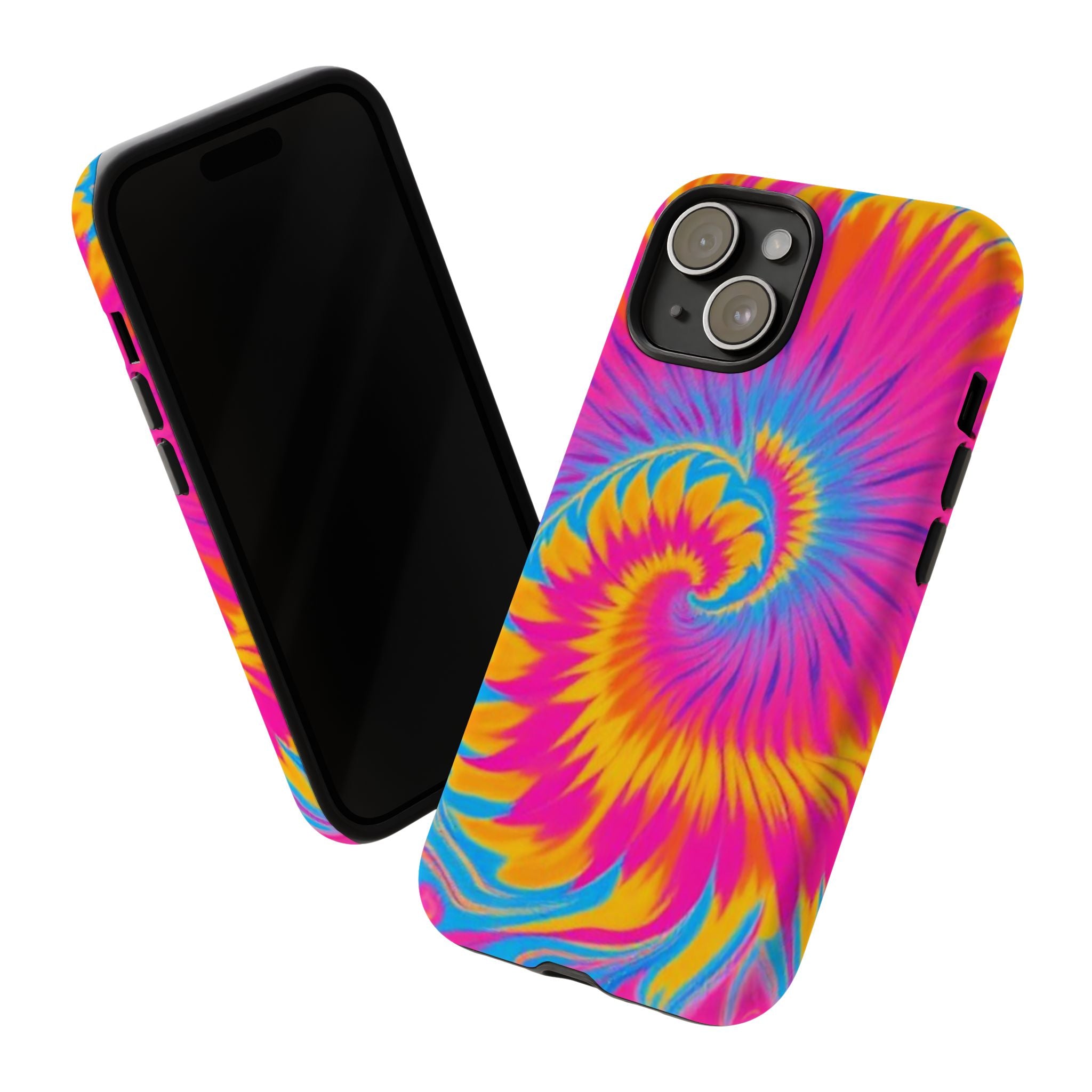 Vibrant Tie-Dye Swirl Protective Tough Case for iPhone