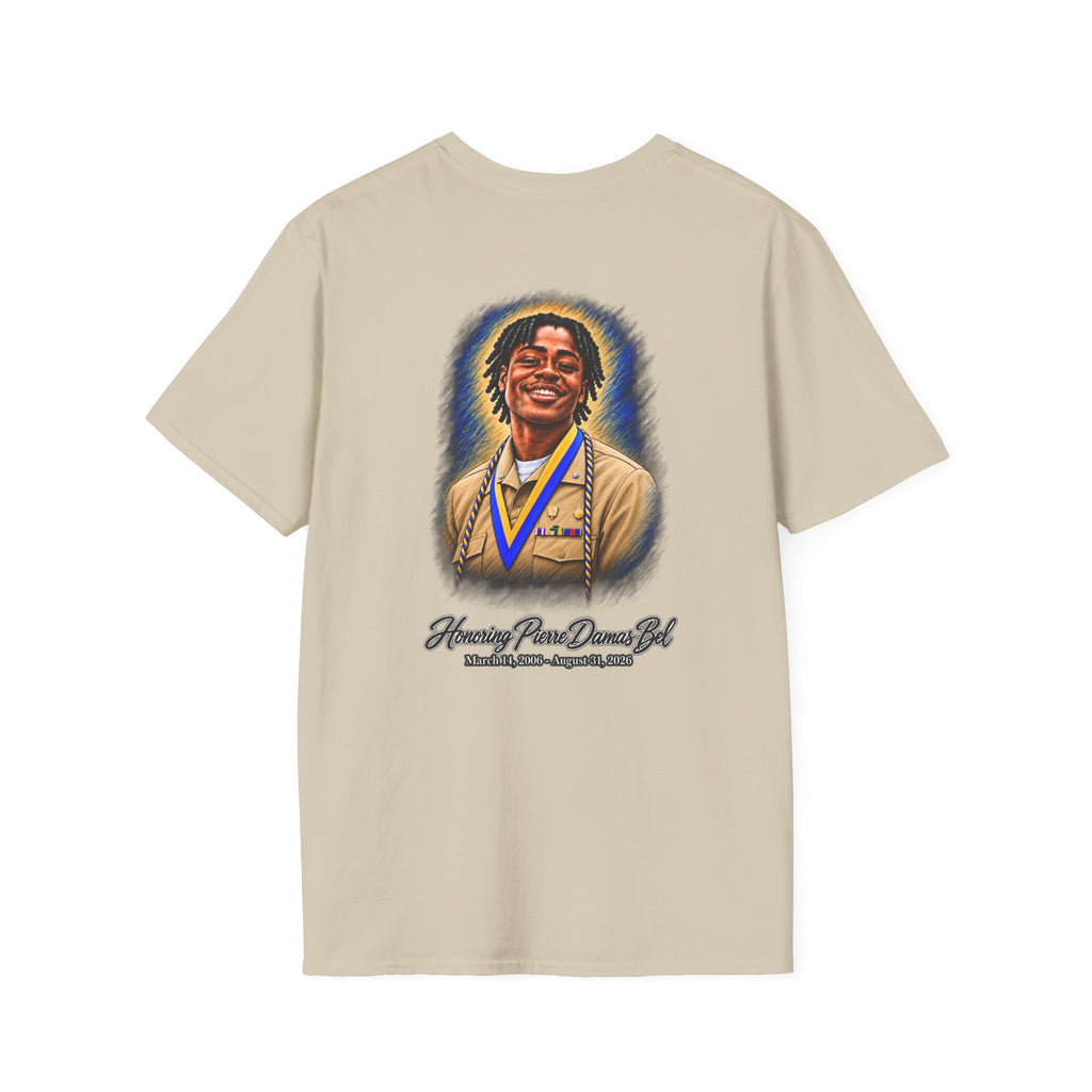 Portrait Front and Back - In Memory of Pierre Damas Bel T-Shirt