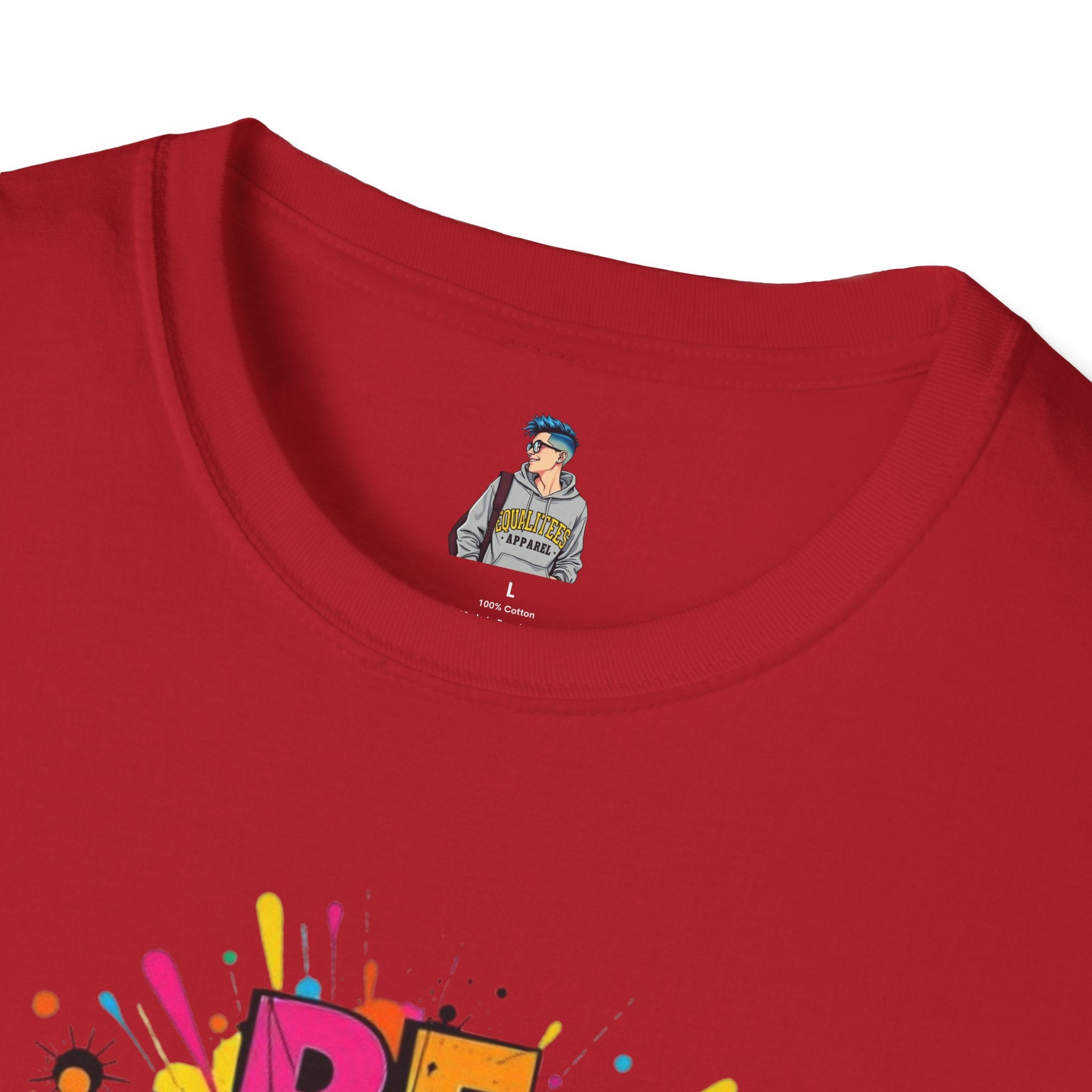 Be Weird Unisex Softstyle T-Shirt - Fun and Colorful Graphic Tee for Self-Expression