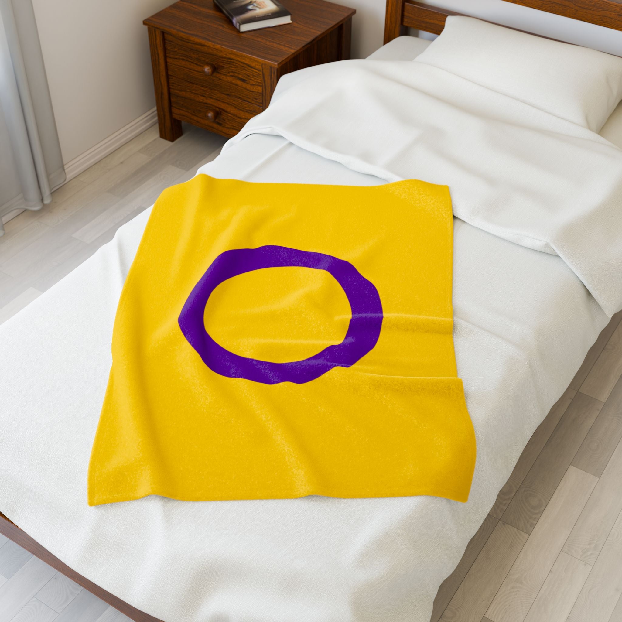 Intersex Pride Flag - Bright and Soft Velveteen Plush Blanket