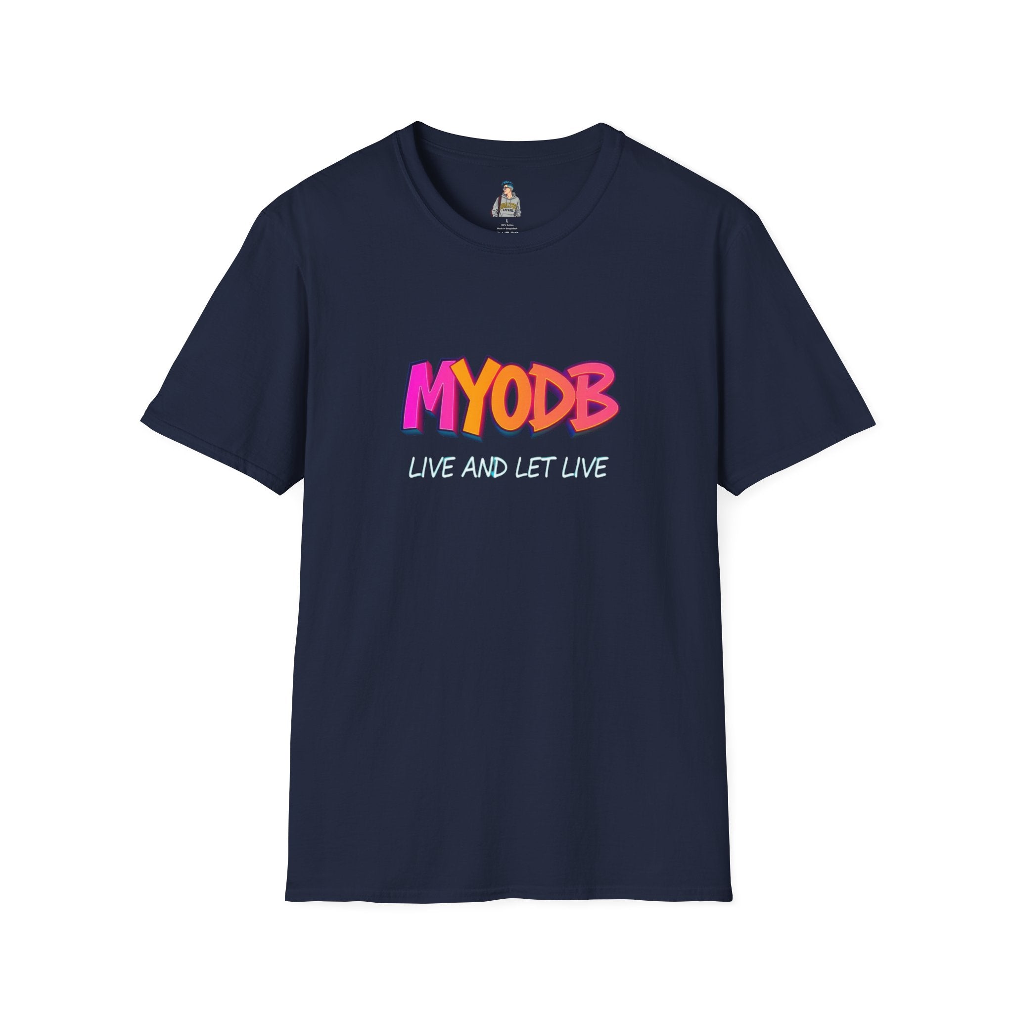 MYODB Live and Let Live T-Shirt | Unisex Softstyle Tee | Casual Streetwear