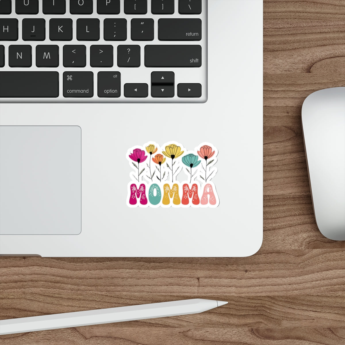 Die-Cut Stickers - MOMMA With Flowers