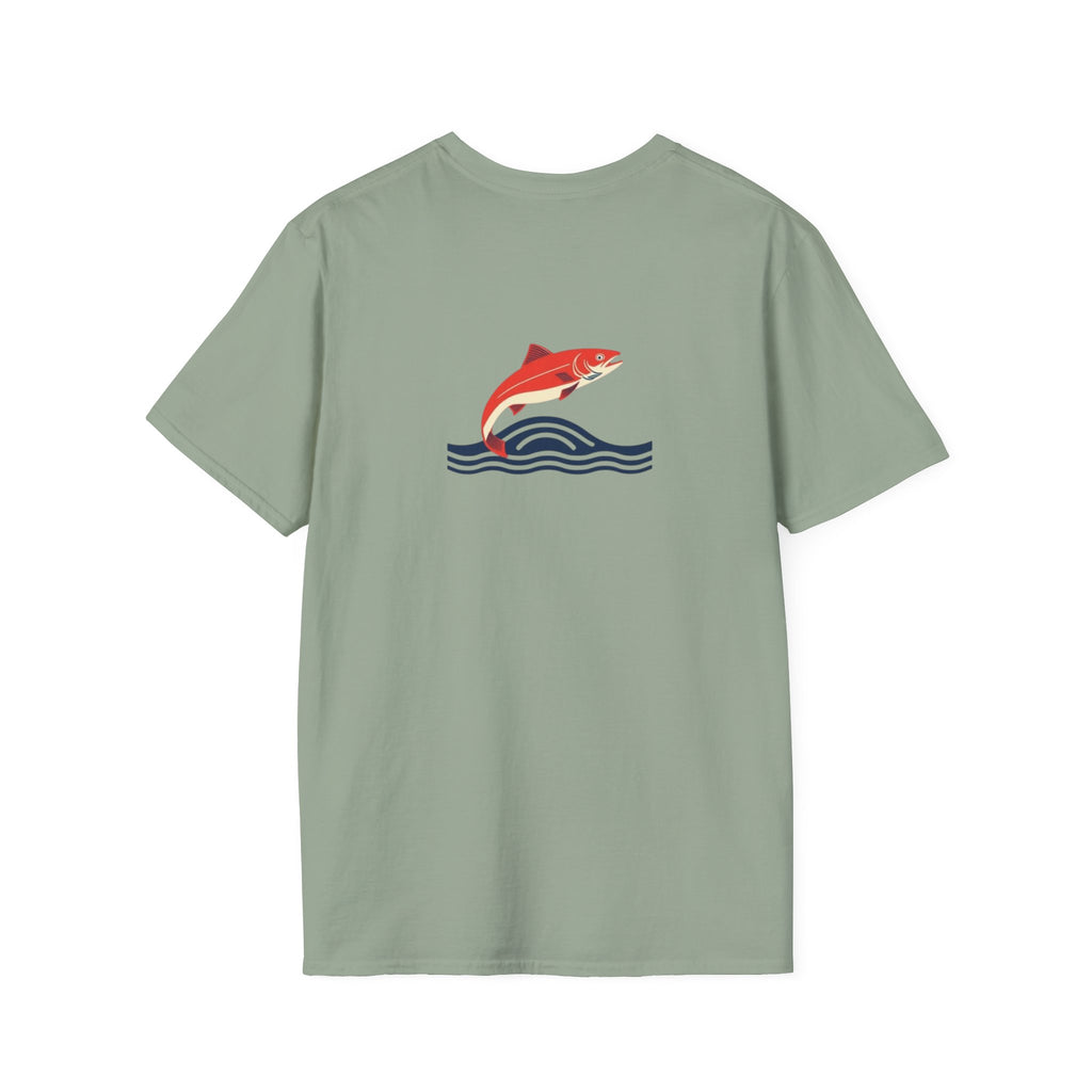 Jumping Salmon Native Pride Softstyle Unisex T-shirt