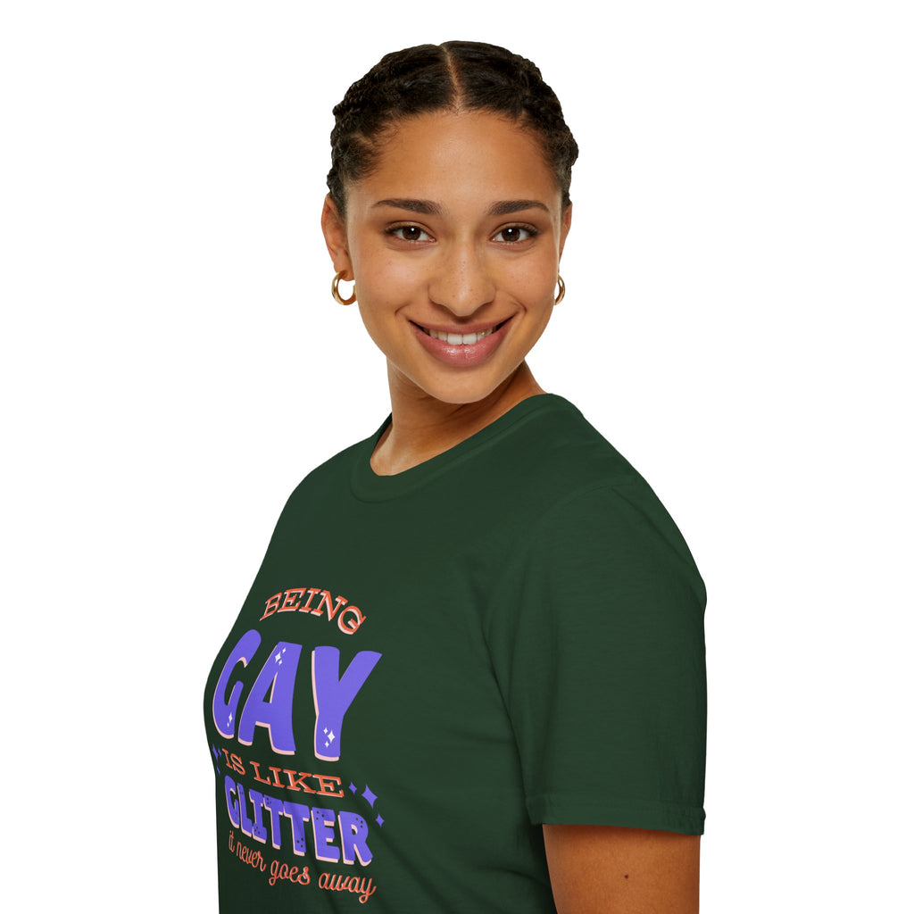 Being Gay Is Like Glitter Pride Tree Las Vegas T-Shirt
