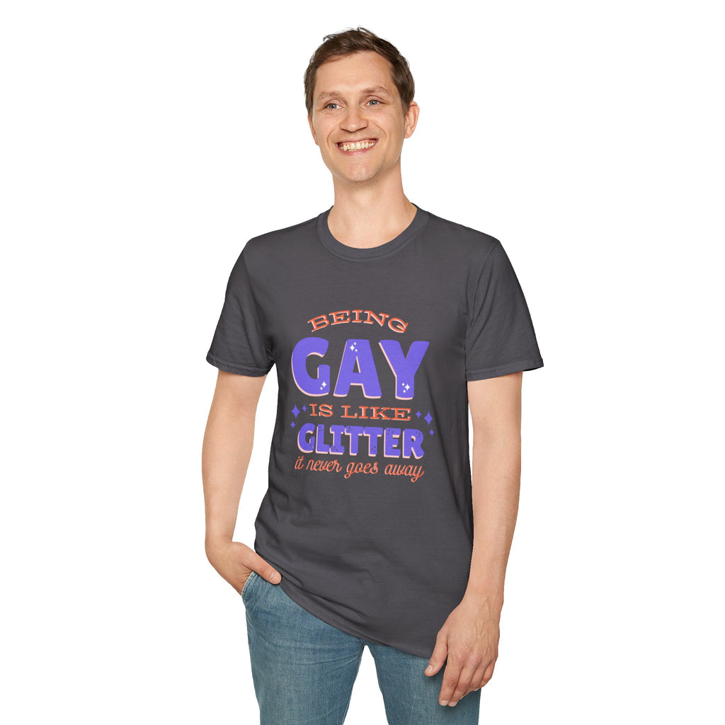 Being Gay Is Like Glitter Pride Tree Las Vegas T-Shirt