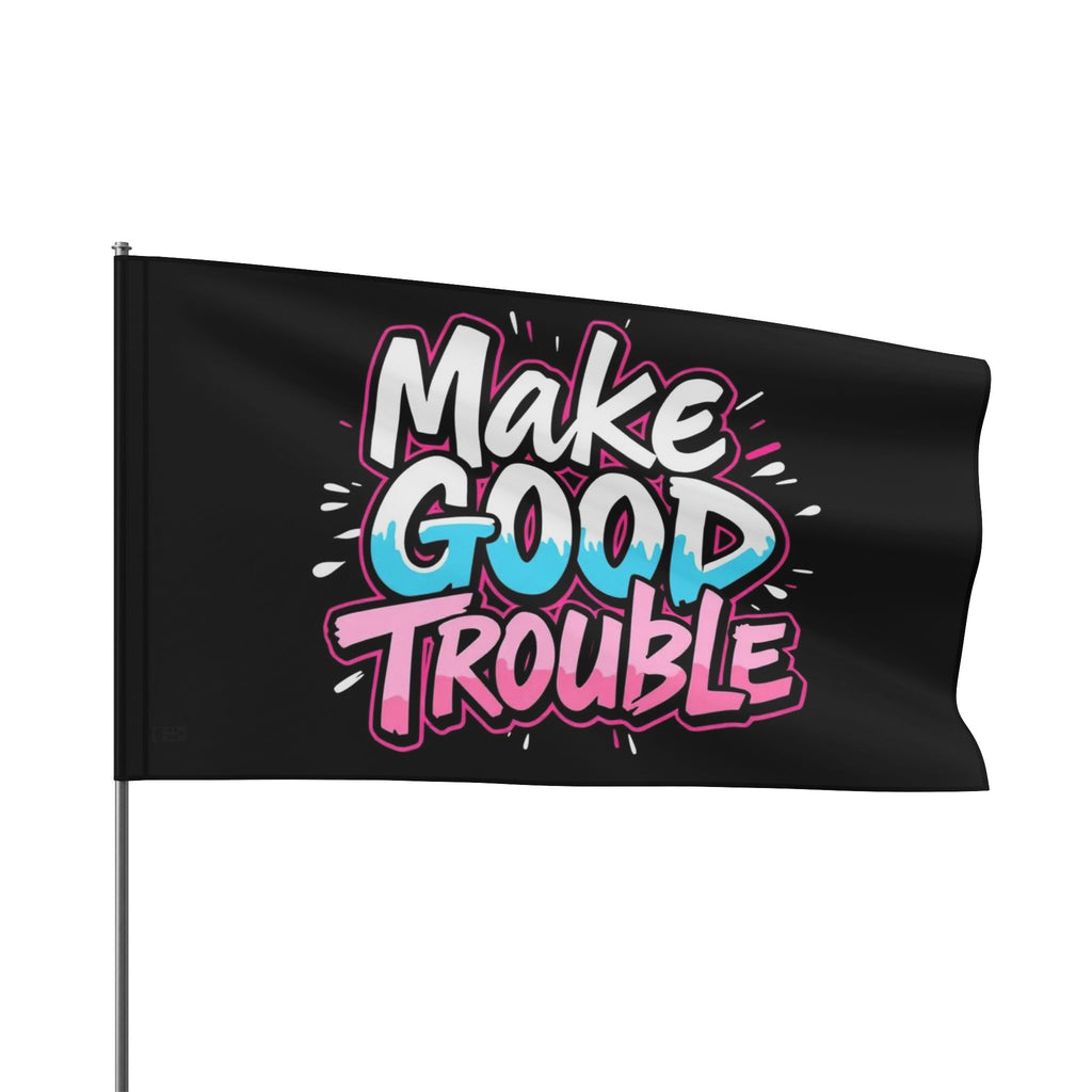 Make Good Trouble Trans Colors Flag