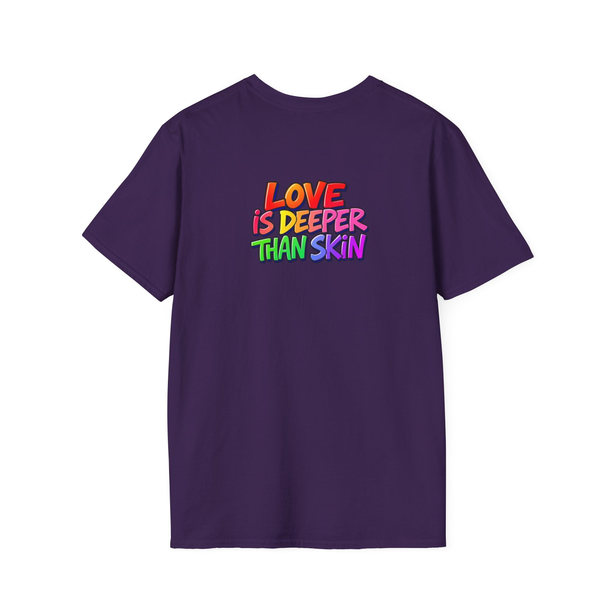 Rainbow Skeleton Love is Deeper Than Skin T-Shirt | Unisex Casual Tee