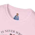 Love Is Never Wrong T-Shirt — LGBTQ+ Pride Heart Tee