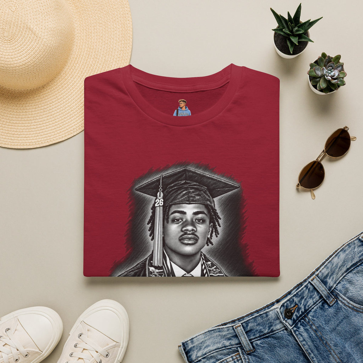 Portrait Front and Back - In Memory of Pierre Damas Bel T-Shirt