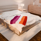 Lesbian Pride Flag - Vibrant Velveteen Plush Blanket