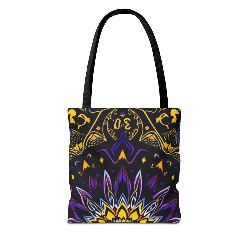 Purple & Yellow Design Tote Bag