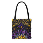 Purple & Yellow Design Tote Bag