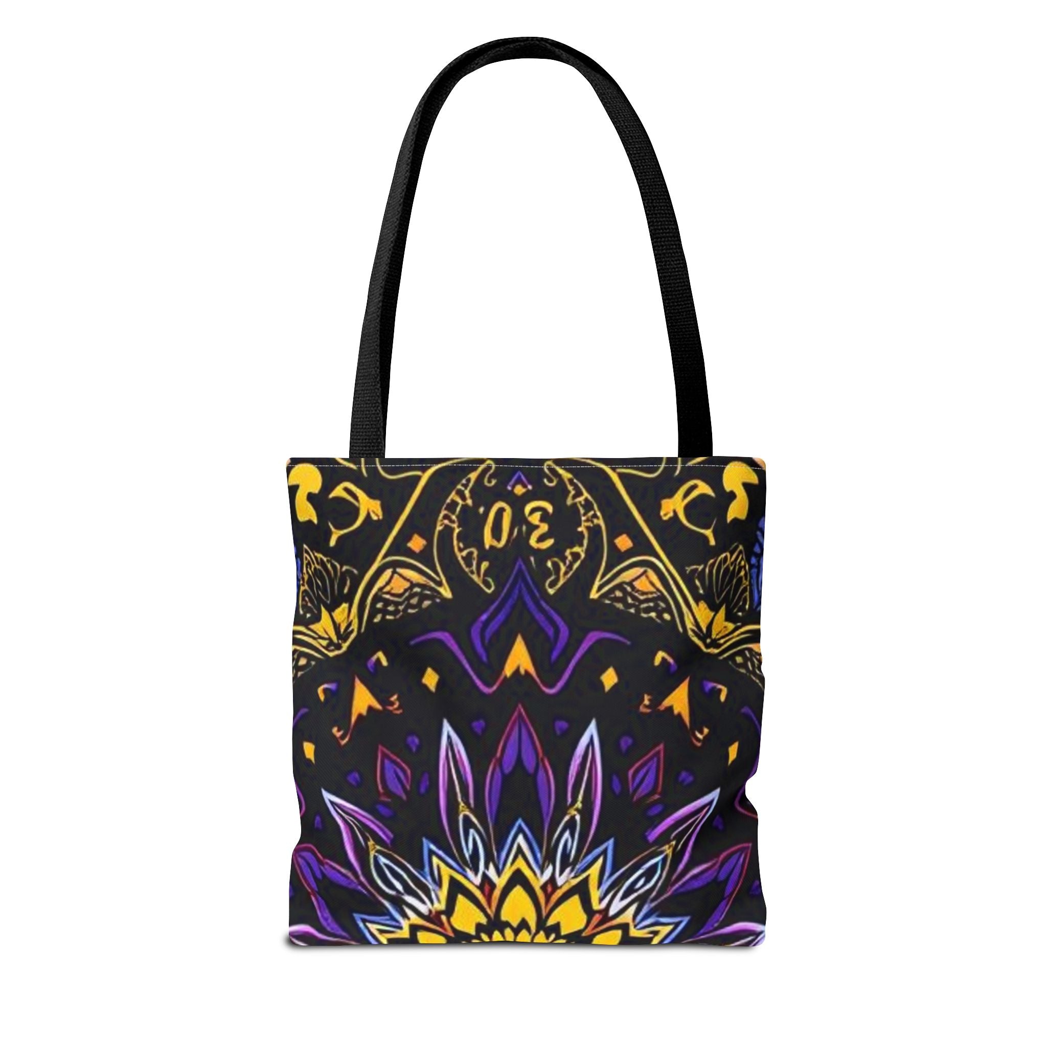 Purple & Yellow Design Tote Bag