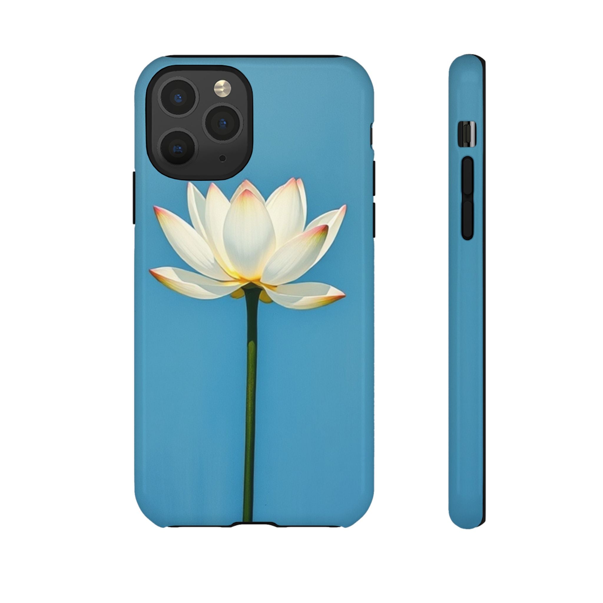 Open White Peace Lily Design Tough Case For Android & iPhone