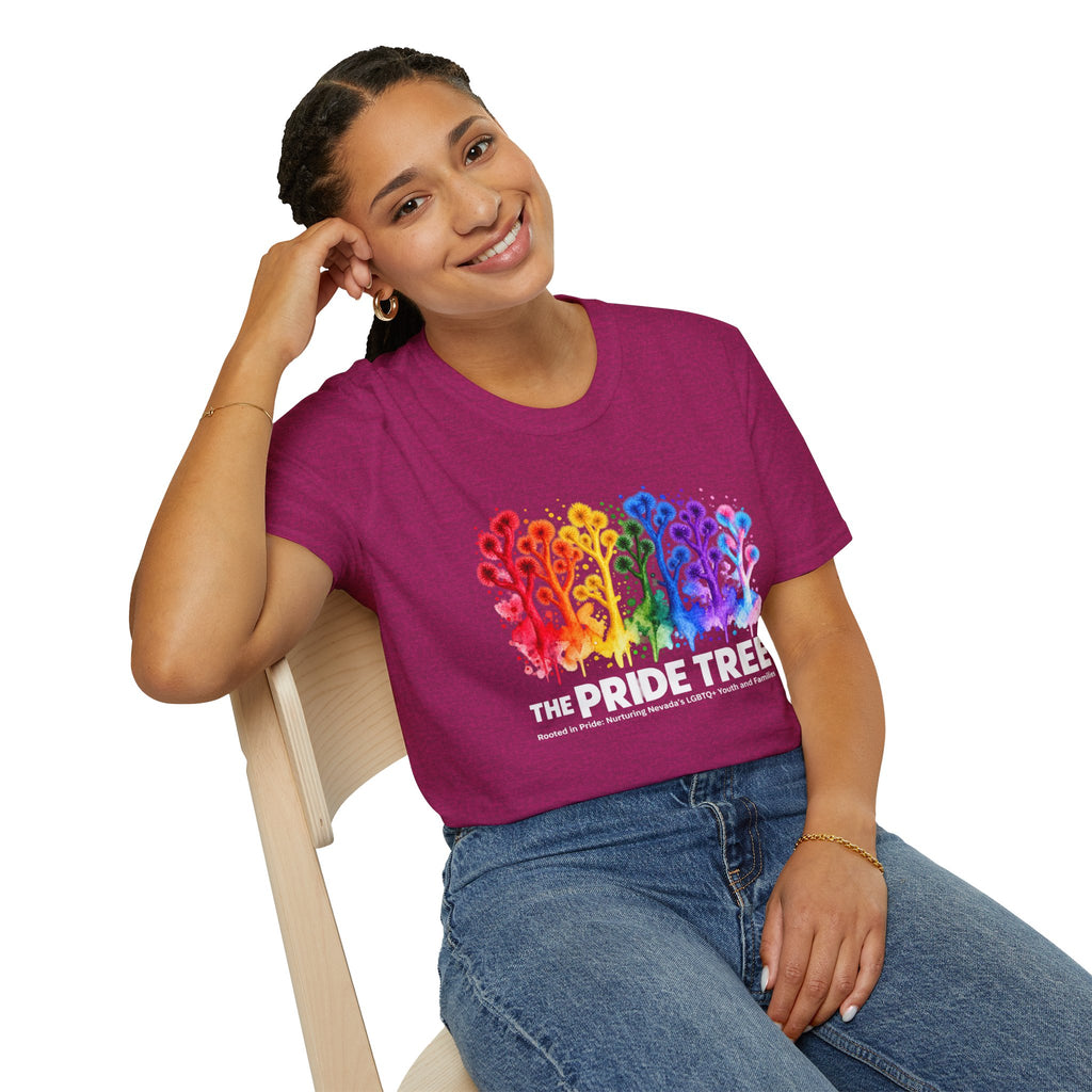 Pride Tree Las Vegas White Text T-shirt