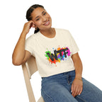 WTF Color Splash T-Shirt — Bold Rainbow Graphic Tee