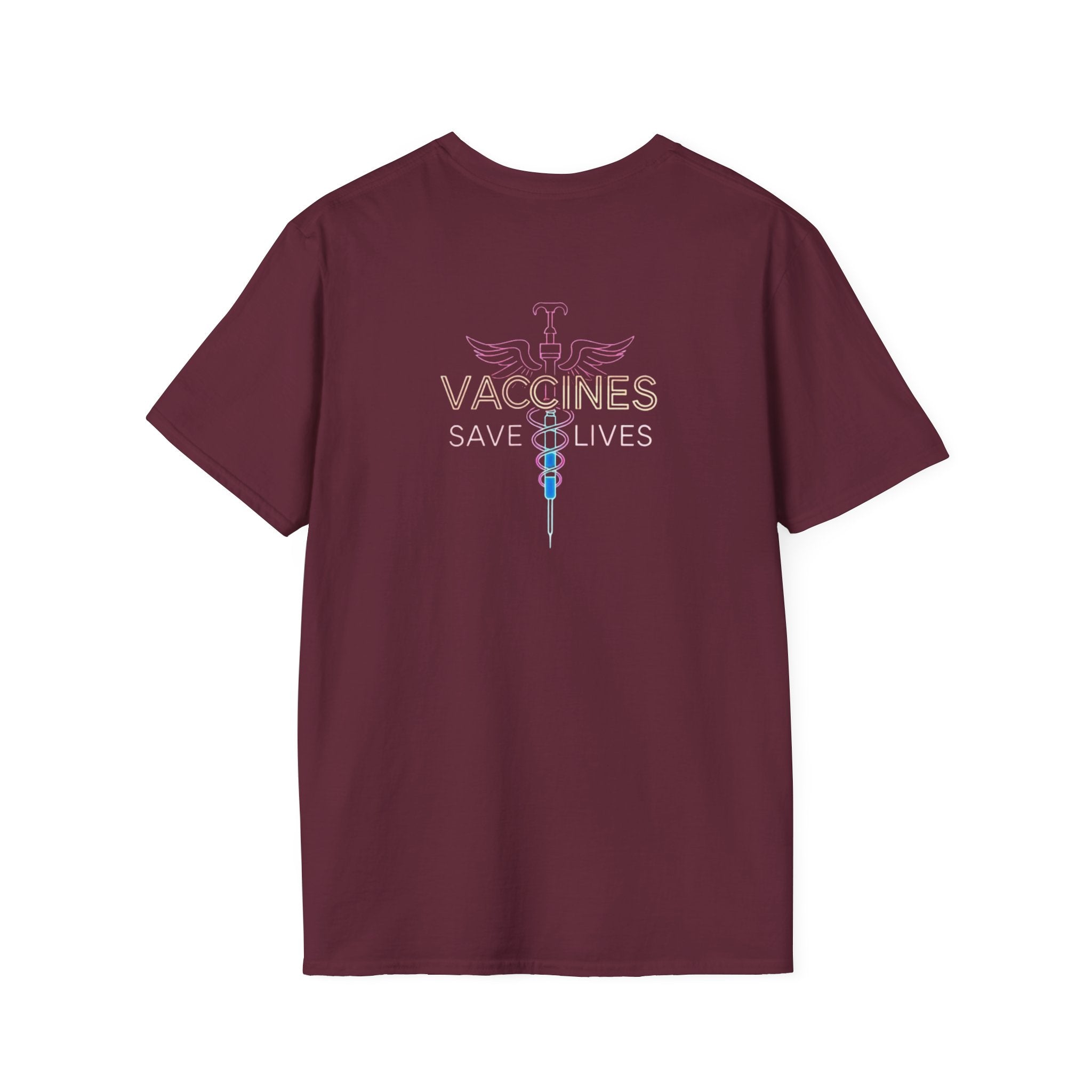 Unisex Softstyle T-Shirt - "Get Poked - Vaccines Save Lives" Statement Tee